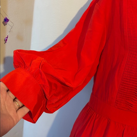 Endless Rose Vibrant  Pintuck Three-Quarter Sleeve Midi Dress  M - Picture 6 of 16